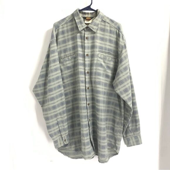 REI Other - REI Men’s Green Plaid L/S Button Down Vented Hiking/Outdoor Shirt  Size LT